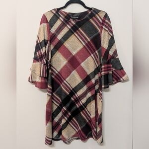 Madison Leigh Multicolor Plaid Top